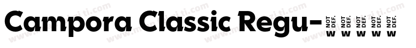 Campora Classic Regu字体转换